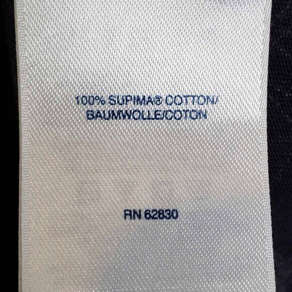 Lands End Shirt Women's Plus Size 2X Navy Blue Floral Short Sleeve Tee Cotton - Picture 7 of 9